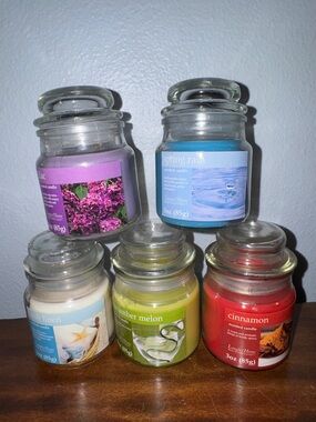Set of 5 Small Scented Jar Candles in Gift Box Gift Holiday Decor